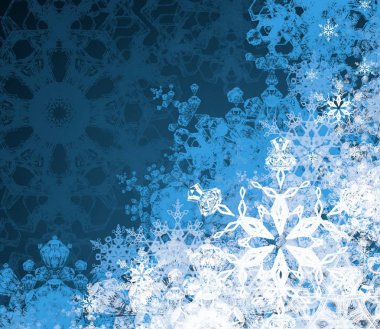 Kar taneleriyle soyut noel arkaplanı