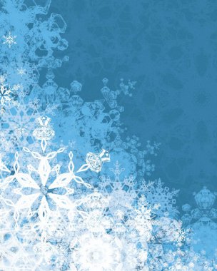 Kar taneleriyle soyut Noel arkaplanı