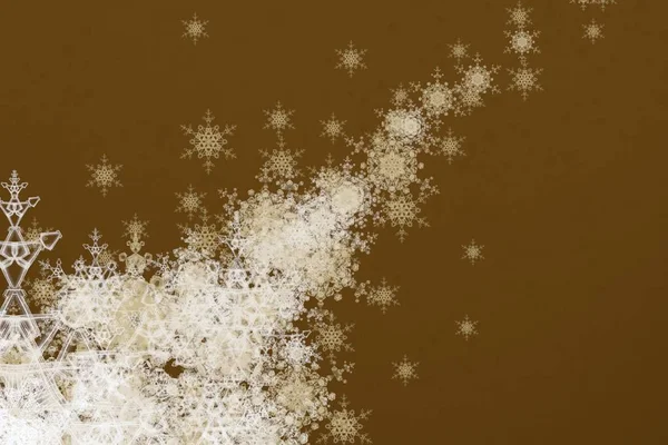 Fondo Navidad Abstracto Con Copos Nieve —  Fotos de Stock