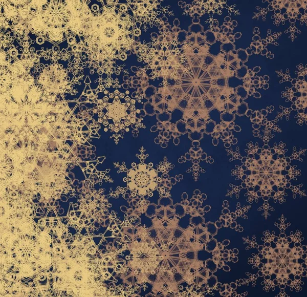 Fondo Abstracto Con Patrón Copos Nieve — Foto de Stock