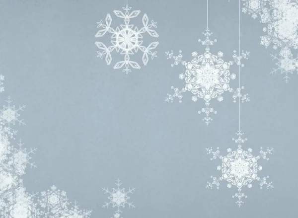 Abstrakter Hintergrund Mit Schneeflocken Muster — Stockfoto