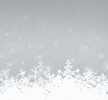 kar taneleri ve metin için alan ile soyut noel arka plan