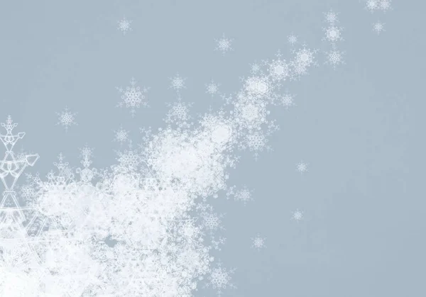 Kerstmis Abstracte Achtergrond Met Sneeuwvlokken — Stockfoto
