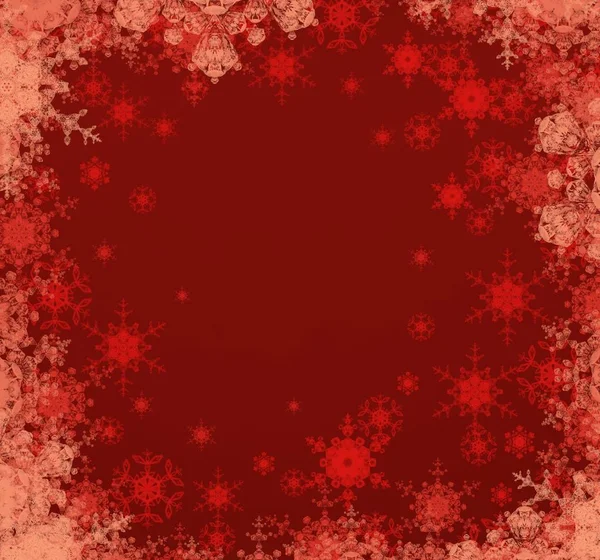 Рождественский Абстрактный Фон Снежинами — стоковое фото