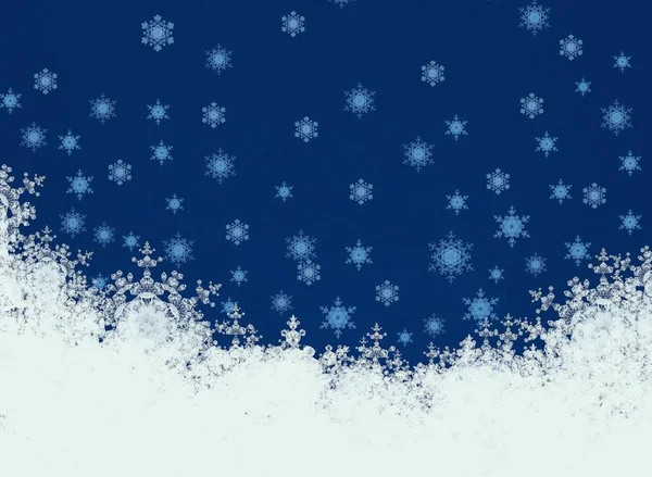 Fondo Abstracto Navidad Con Copos Nieve — Foto de Stock