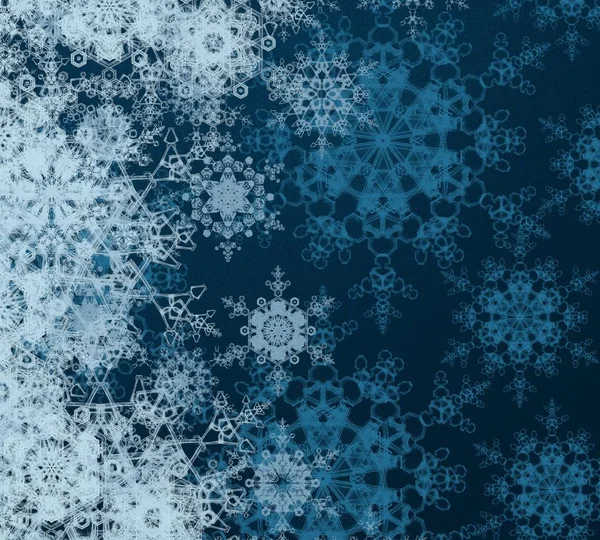 雪の結晶とクリスマス抽象的な背景 — ストック写真