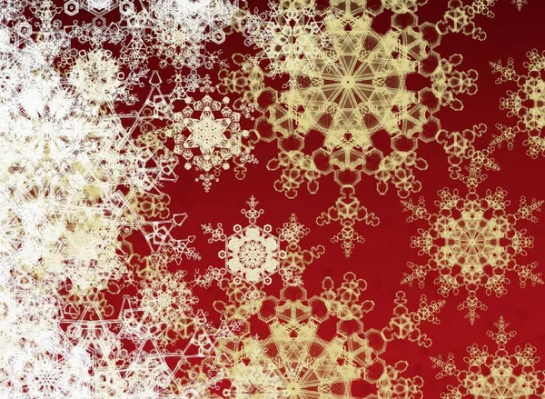 Рождественский Праздничный Узор Снежинками — стоковое фото