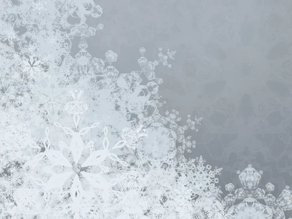 雪の結晶とクリスマスのお祝いのパターン — ストック写真