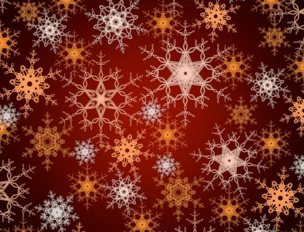 Kerst Feestelijke Patroon Met Sneeuwvlokken — Stockfoto