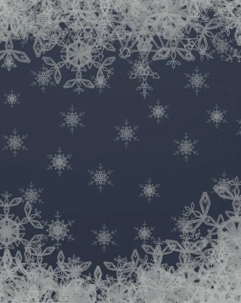 Kış Soyut Duvar Kağıdı Kar Taneleri Ile Noel Arka Plan — Stok fotoğraf