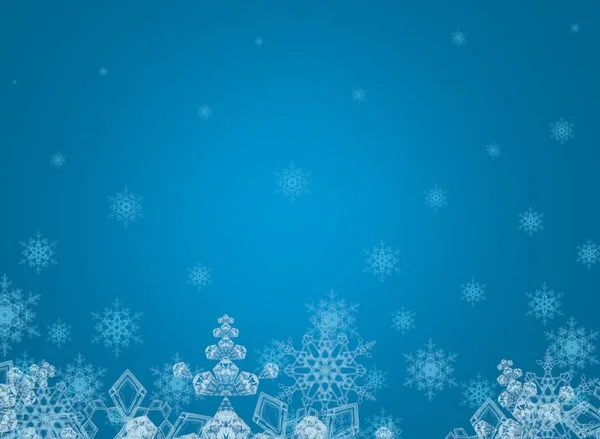 Winter Abstract Wallpaper Christmas Background Snowflakes — Stock Photo, Image