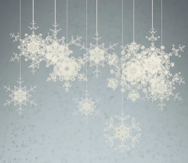 Winter Abstract Wallpaper Christmas Background Snowflakes — Stock Photo, Image