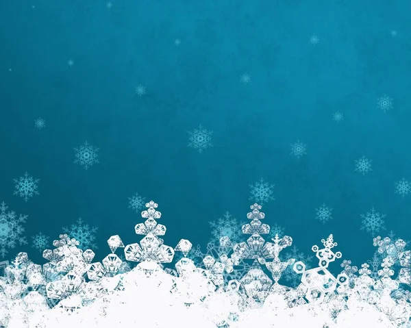 冬の抽象的な壁紙 雪の結晶とクリスマスの背景 — ストック写真