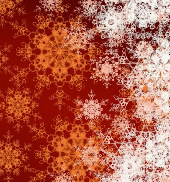 Winter Abstract Behang Kerstmis Achtergrond Met Sneeuwvlokken — Stockfoto