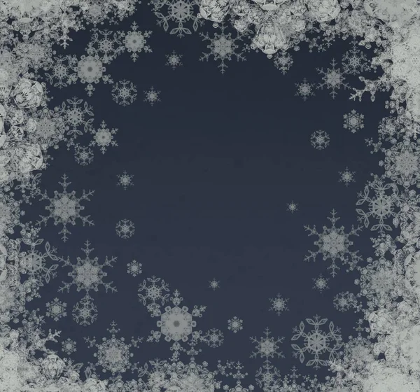 Winter Abstract Wallpaper Christmas Background Snowflakes — Stock Photo, Image