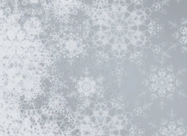 抽象的圣诞背景与雪花和文本空间 — 图库照片