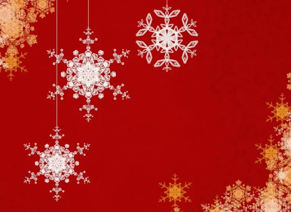 Streszczenie Christmas Tło Płatkami Śniegu Miejsca Tekst — Zdjęcie stockowe