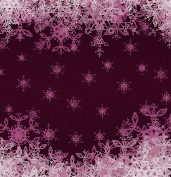 雪片とテキストのためのスペースを持つ抽象的なクリスマスの背景 — ストック写真