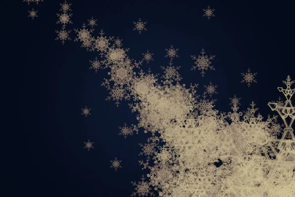 Fondo Navidad Abstracto Con Copos Nieve Espacio Para Texto — Foto de Stock