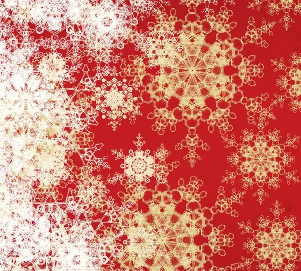Abstracte Kerst Achtergrond Met Sneeuwvlokken Ruimte Voor Tekst — Stockfoto