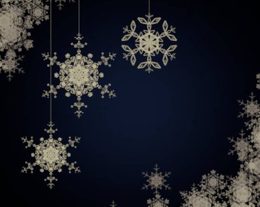 kar taneleri ve metin için alan ile soyut noel arka plan