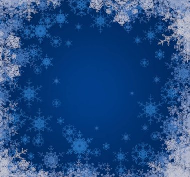 kar taneleri ve metin için alan ile soyut noel arka plan