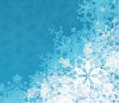 Kar taneleriyle soyut noel arkaplanı