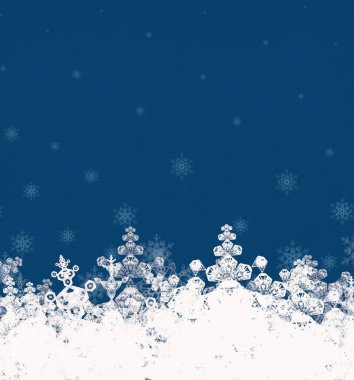 Kar taneleriyle soyut noel arkaplanı