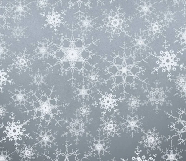 Abstracte Kerstachtergrond Met Sneeuwvlokken — Stockfoto