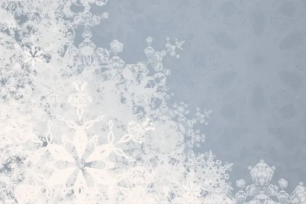 Fondo Navidad Abstracto Con Copos Nieve —  Fotos de Stock