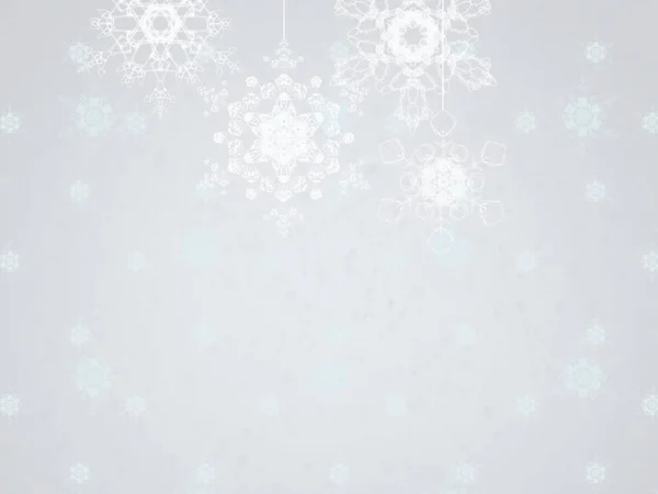 Fondo Navidad Abstracto Con Copos Nieve — Foto de Stock