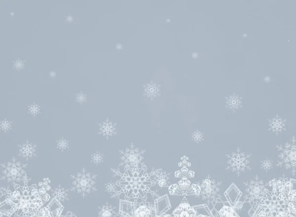 Fondo Navidad Abstracto Con Copos Nieve — Foto de Stock