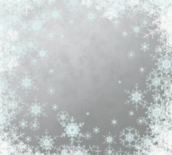 Fondo Navidad Abstracto Con Copos Nieve — Foto de Stock