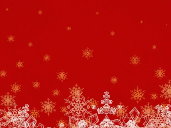 Fondo Navidad Abstracto Con Copos Nieve — Foto de Stock