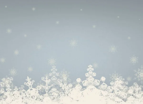 Fondo Navidad Abstracto Con Copos Nieve — Foto de Stock