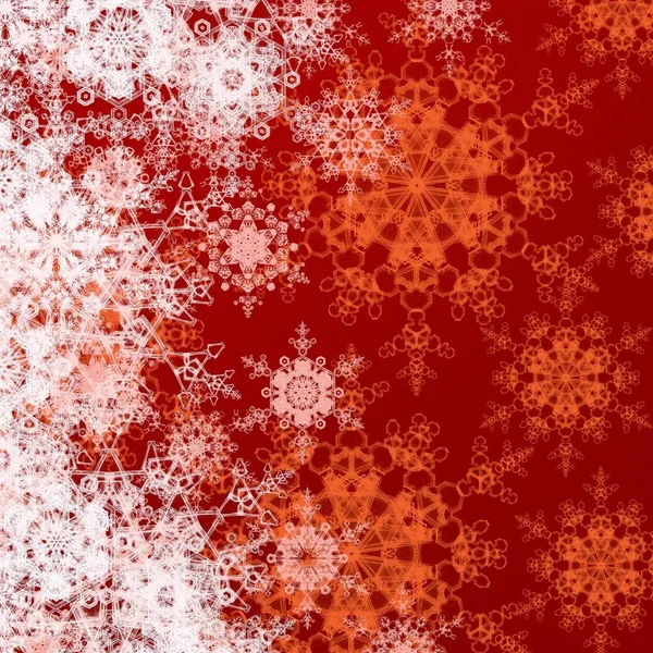 Fondo Navidad Abstracto Con Copos Nieve — Foto de Stock