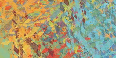 Renkli çiçeklerle soyut arkaplan