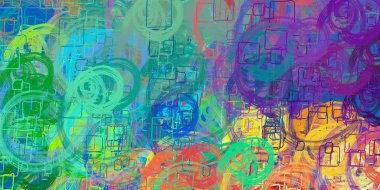 farklı çiçekler ile soyut arka plan