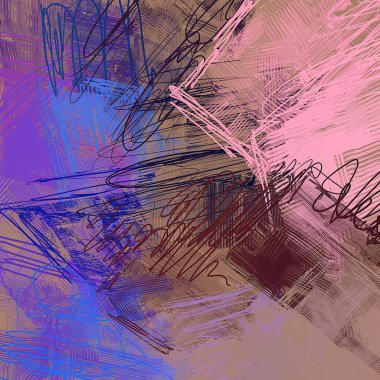 farklı desenleri ile soyut renkli duvar kağıdı