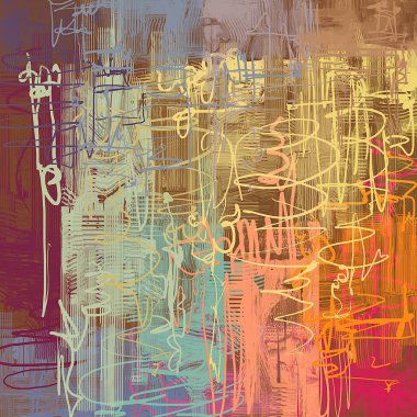 farklı desenleri ile soyut renkli duvar kağıdı