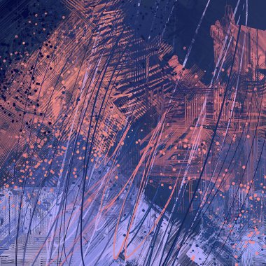 farklı desenleri ile soyut renkli duvar kağıdı