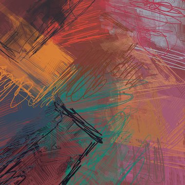 farklı desenleri ile soyut renkli duvar kağıdı