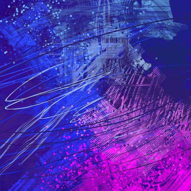 Farklı renk kalıplarına sahip soyut grunge arkaplanı