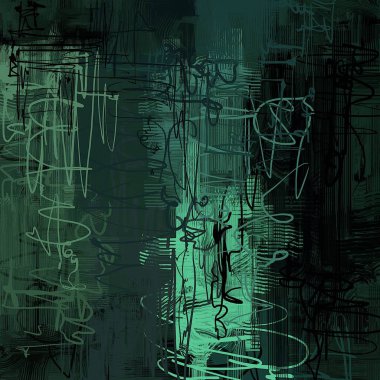 Grunge elemanları ile soyut illüstrasyon