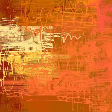 farklı Vintage desenleri ile grunge arka plan