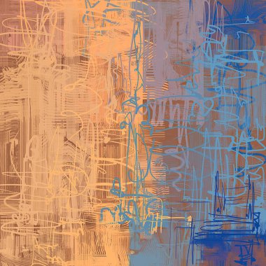 farklı Vintage desenleri ile grunge arka plan