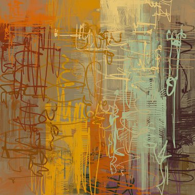 farklı Vintage desenleri ile grunge arka plan