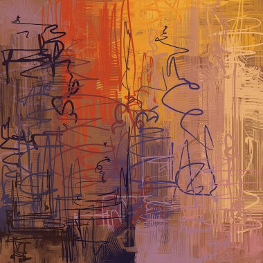 farklı Vintage elemanları ile grunge arka plan