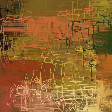 farklı Vintage desenleri ile soyut grunge arka plan