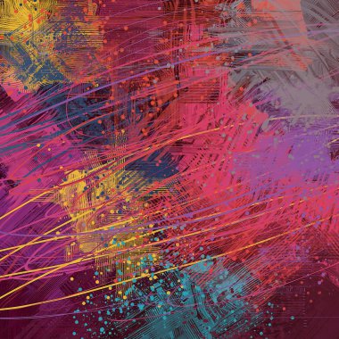 Farklı renk kalıplarına sahip soyut grunge arkaplanı